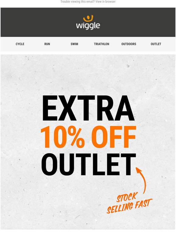 Extra 10% off Outlet 🟠