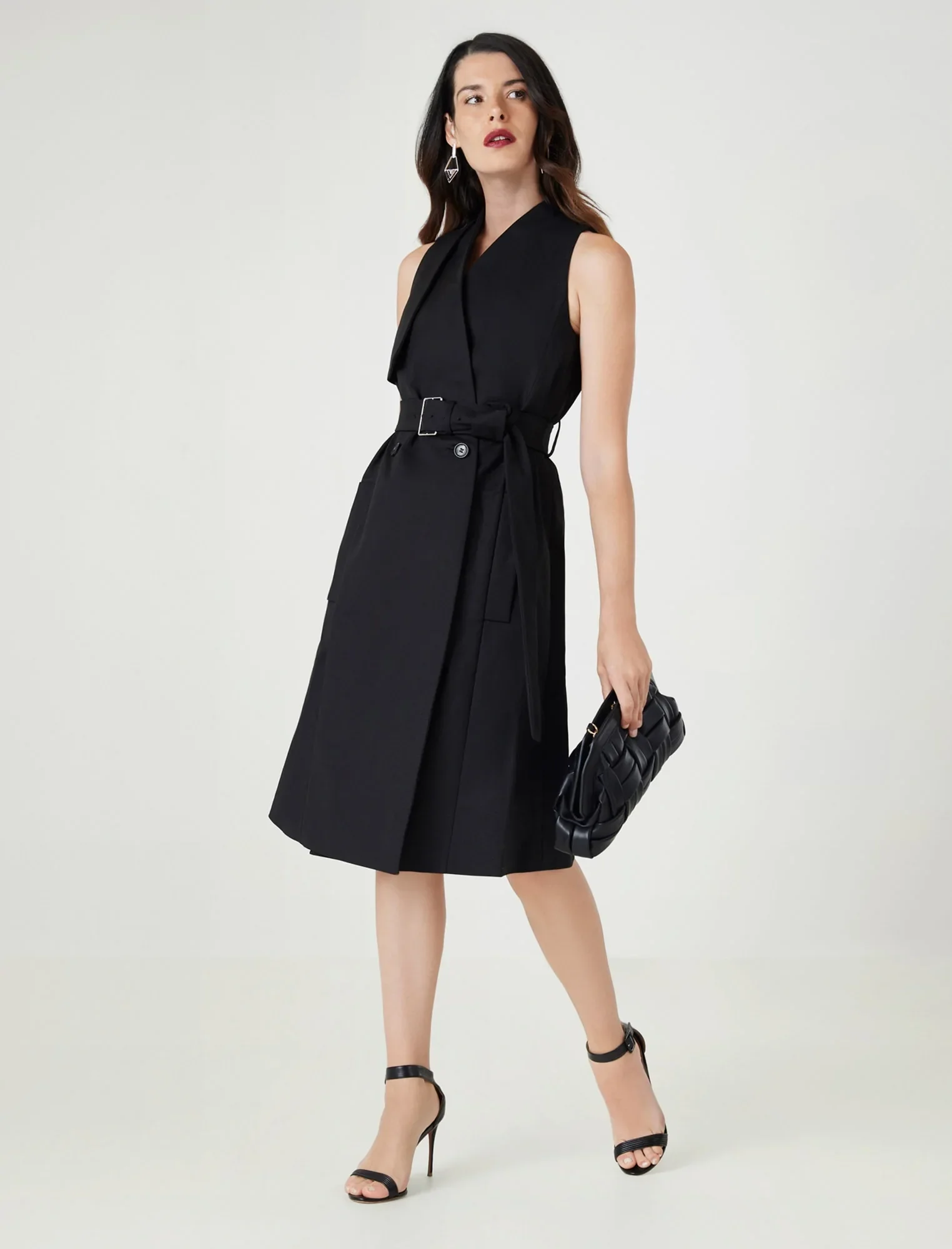 Image of Florence Belted Midi Trench Dress