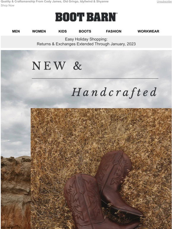 Boot Barn: New Handcrafted Boots | Milled