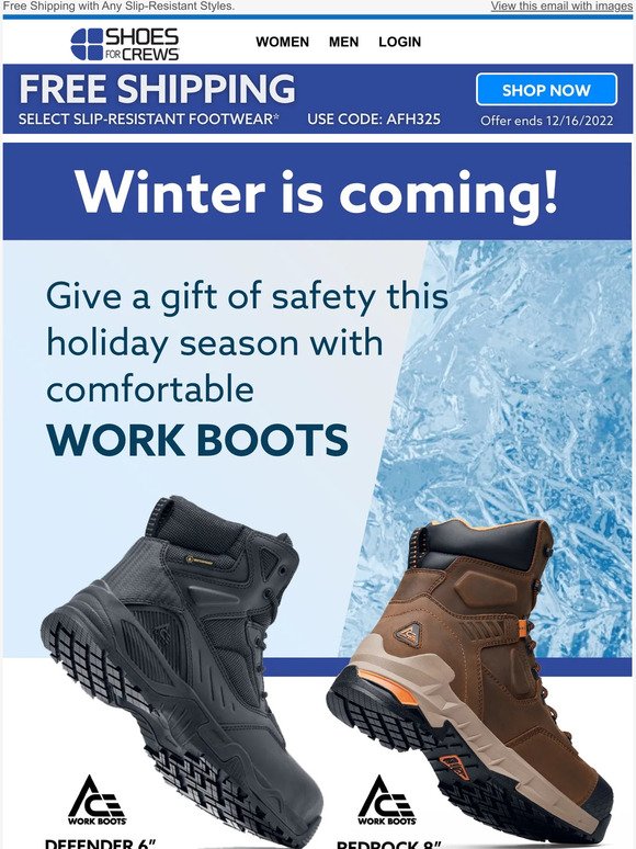 Winter Is Coming! Give The Gift of Safety Work Boots This Holiday Season