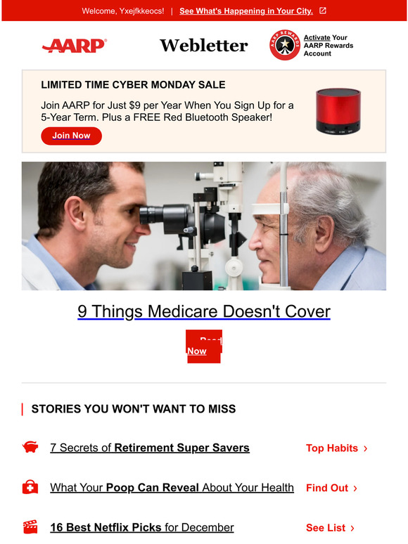 AARP - Desktop/Mobile - US: —, 9 Things Medicare Doesn't Cover | Milled