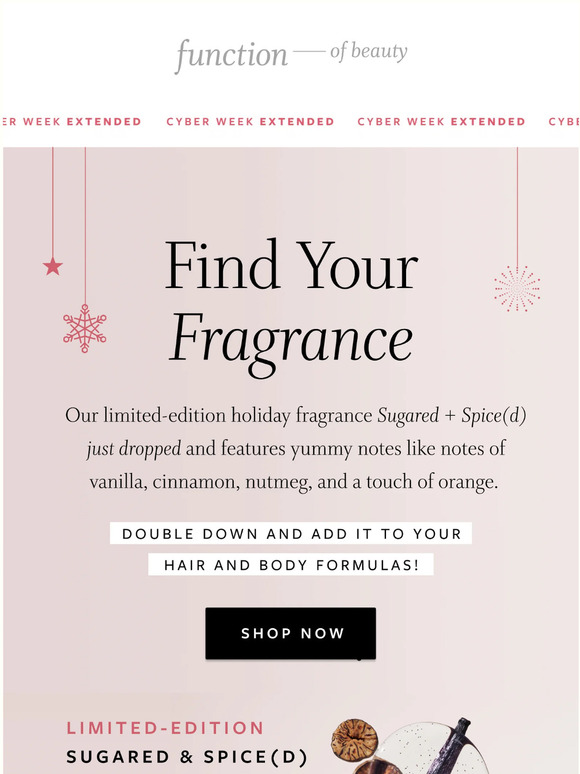 Function of Beauty A fragrance for every mood Milled