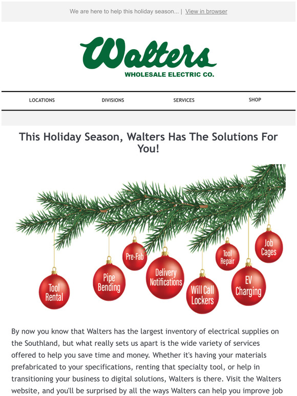 Holidays are here with new things at Walters!