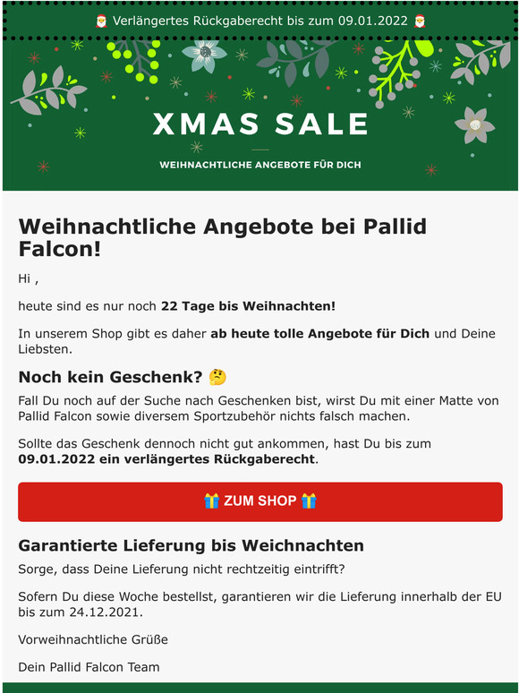 Bei Pallid Falcon weichnachtet es sehr!