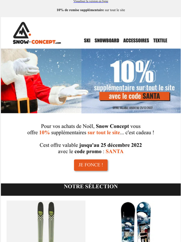 Noël approche : 10% suppl sur tout le site !