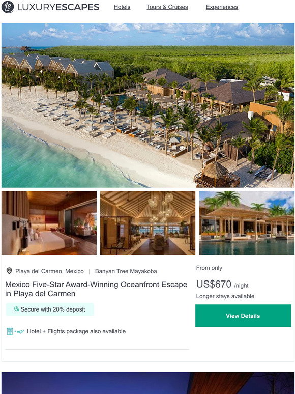 Luxury Escapes: Mexico 5-Star Playa del Carmen Hideaway | Miami 5-Star ...
