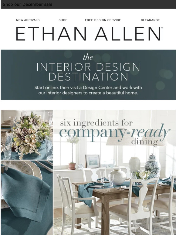 Ethan Allen Your new code is here Milled
