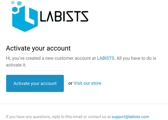 Customer account activation