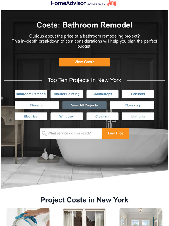 Home Advisor Costs Bathroom Remodel Milled