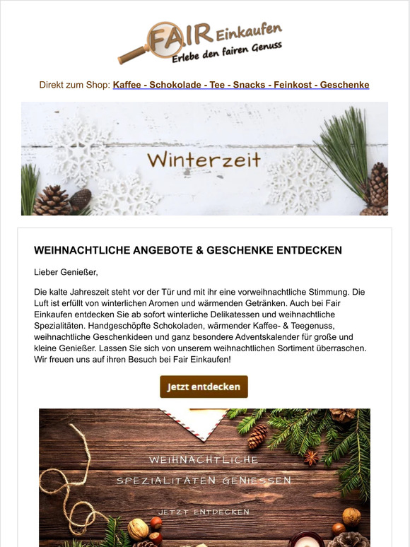 Weihnachtliche Angebote & Geschenke entdecken