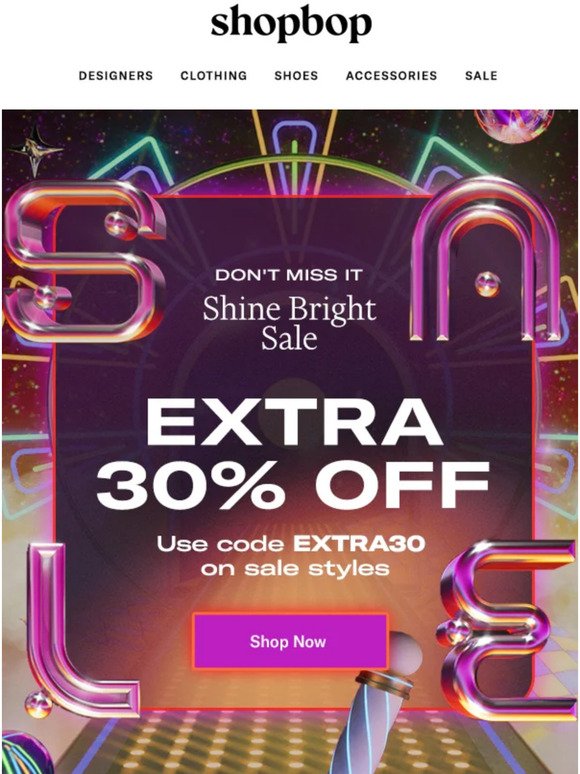 Extra 30% off SALE