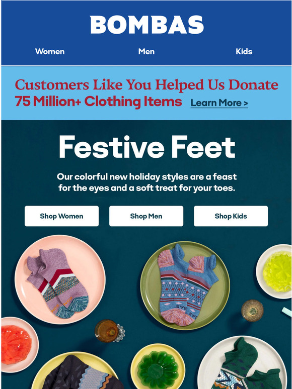 Bombas Holiday Colors to Get Comfy In Milled