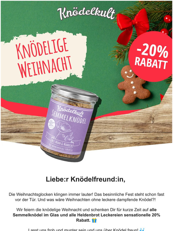 Sinnliche 20% Rabatt zur Knödeligen Weihnacht 🎄🎁