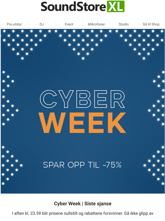 Cyber Week | Siste sjanse ⏳