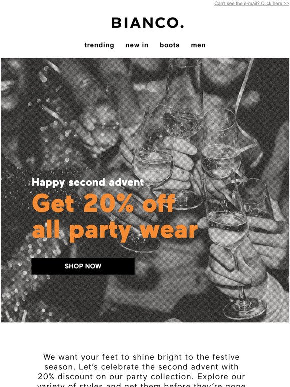 Happy second advent 🎁 Get 20% off all party wear