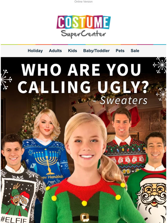 Costume SuperCenter ⛄ Shop ugly sweaters, onesies, Santa suits and