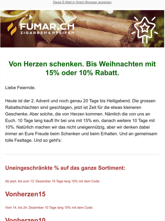 15% oder 10%? Wir schenken von Herzen.💛💙💜💚