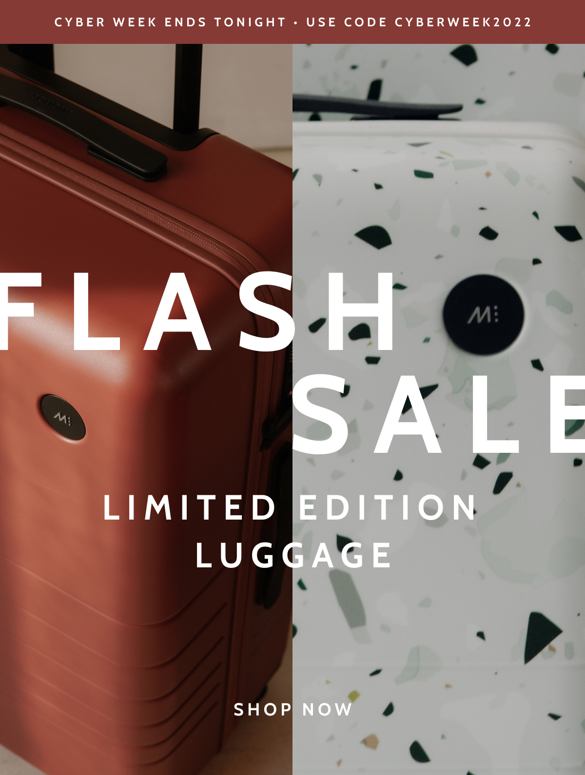 Monos FLASH SALE Limited Edition Luggage Milled