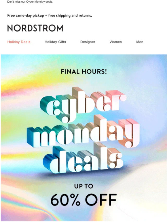 Nordstrom Final hours up to 60 off ⏳ Milled