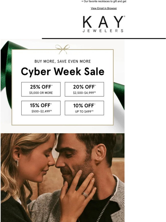 Kay Jewelers It’s almost a wrap! Get Cyber Week savings while you can