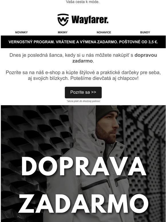 Posledná šanca na dopravu zadarmo!