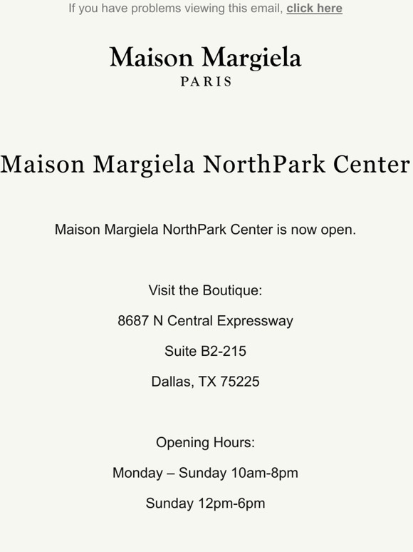 Maison Martin Margiela Email Newsletters Shop Sales, Discounts, and