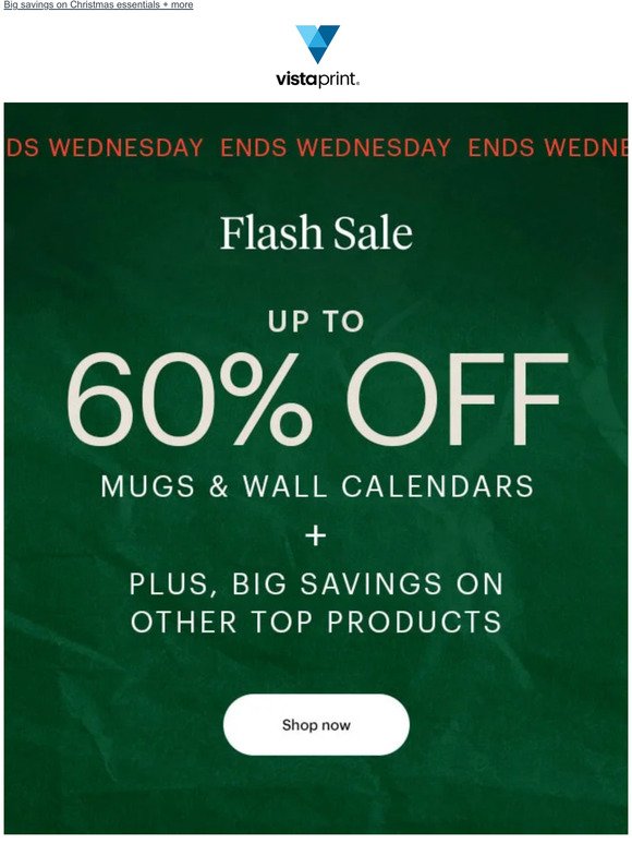 🔥 Hot deals 🔥 Up to 60% off mugs & wall calendars
