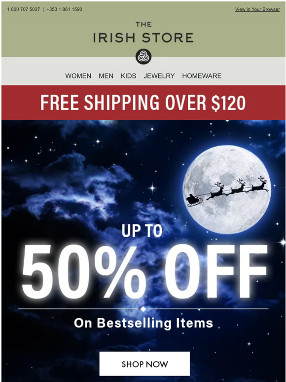 The Irish Store MOONLIGHT MADNESS! HUGE Markdowns! Milled