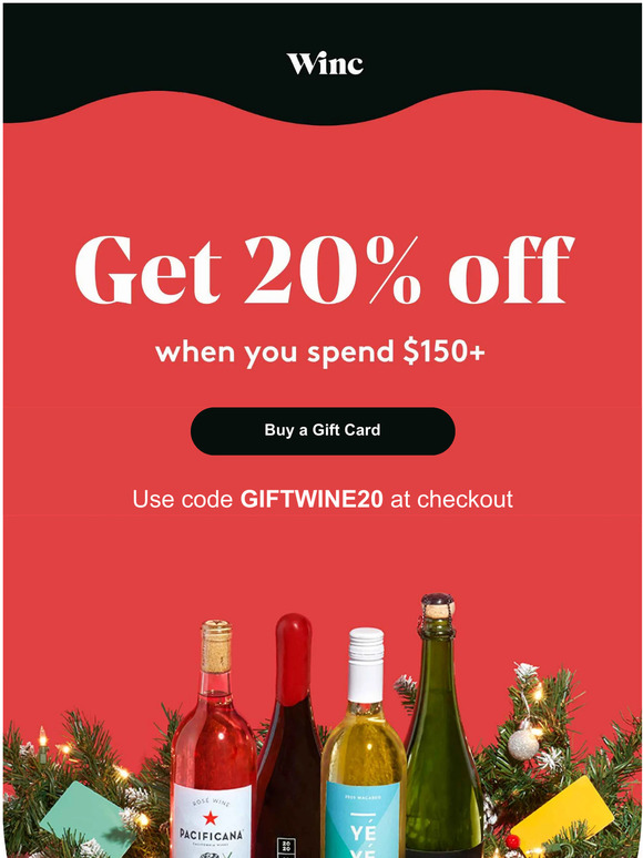 Holiday Special! Take 20% off Gift Cards