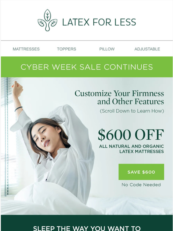 Latex For Less 💤Customize Your Sleep Milled