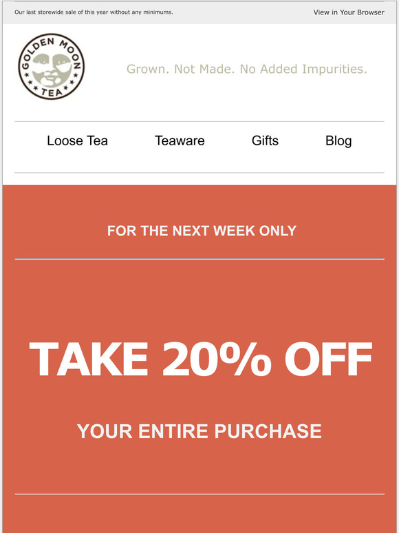 Peace, Joy, Love and 20% off!