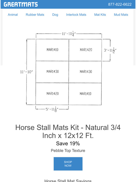 Great Mats Shop Interlocking Horse Stall Mats Milled