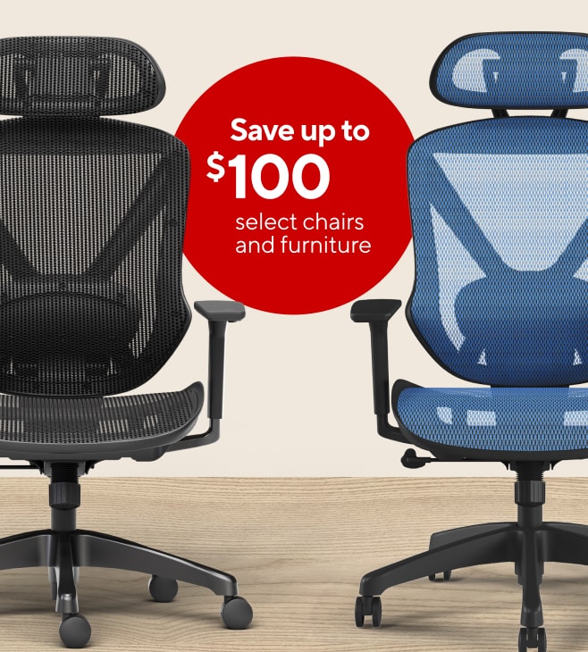 Save up to $100 off select chairs and furniture