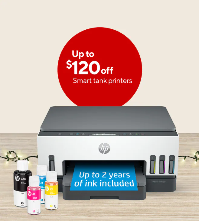 Print more Spend Less with Up to $120 off Smart tank printers plus 2 years of ink included