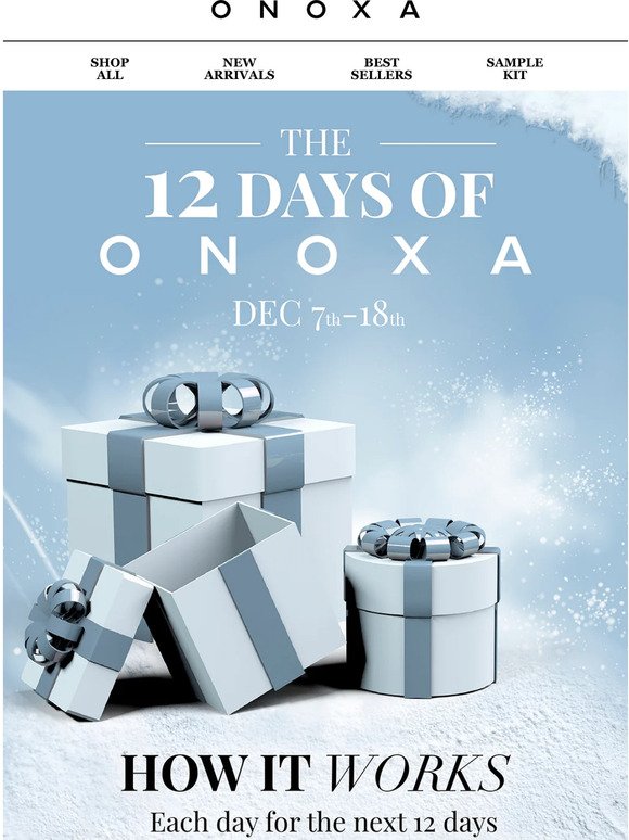 🎁 12 Days of Onoxa Starts TOMORROW! 🎁 Promos, Discounts, and More!