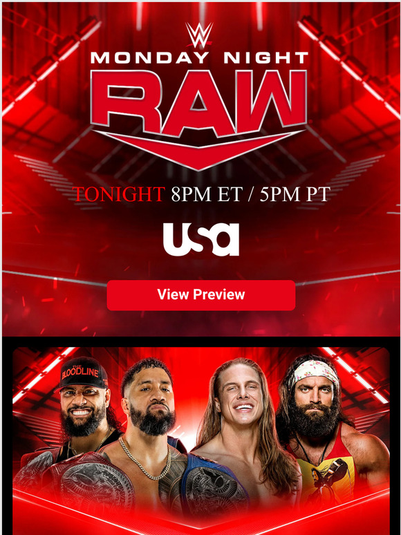 WWE Shop Raw Preview Matt Riddle & Elias to challenge The Usos for