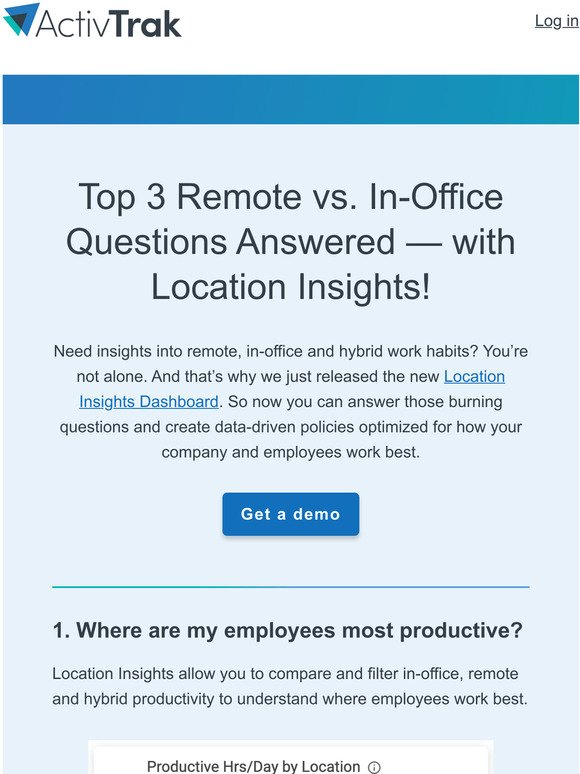 New dashboard: Compare productivity levels of remote vs. in-office employees (in minutes!)