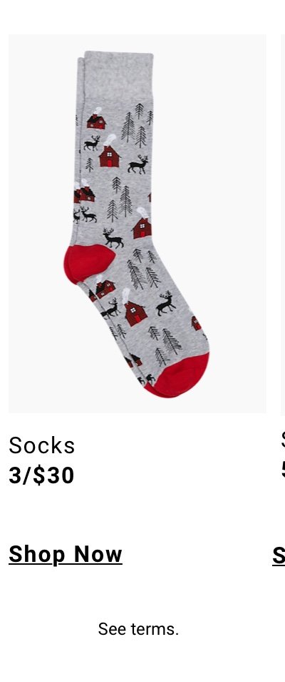 Socks 3 for 30