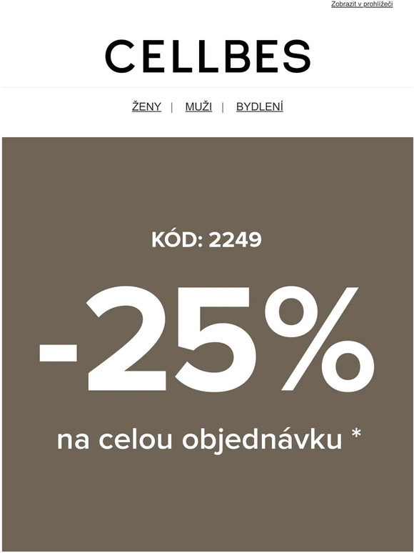 -25 % na vaši celou objednávku