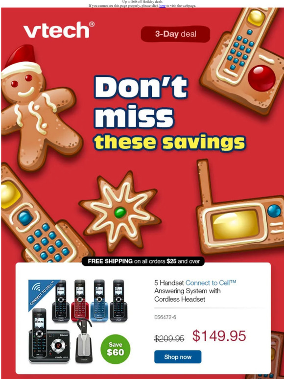 Up to $60 off Hoilday deals