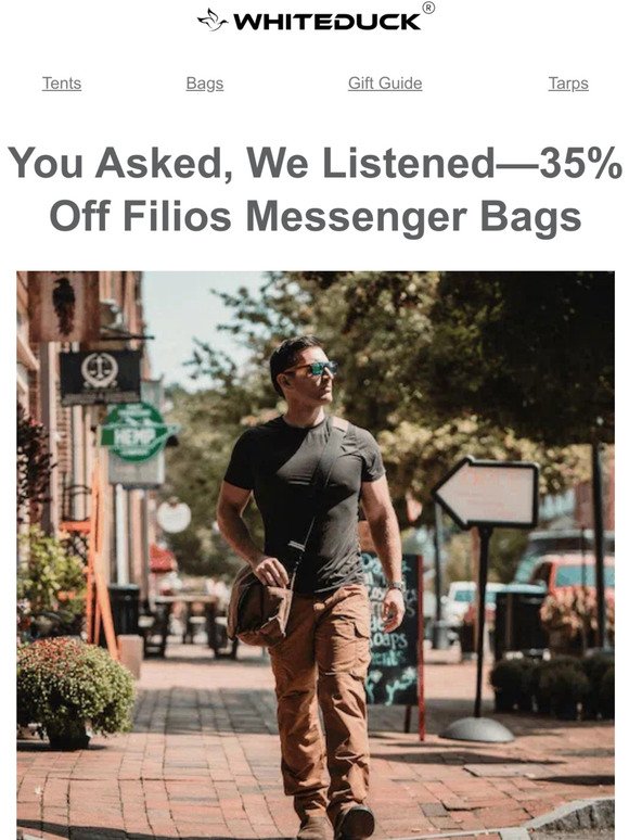Back By Popular Demand—35% Off Filios Messenger Bags