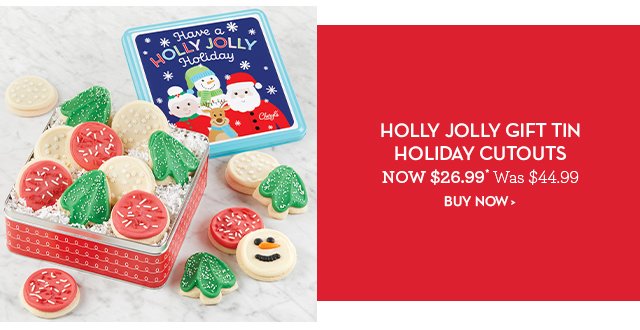 Holly Jolly Gift Tin Holiday Cutouts