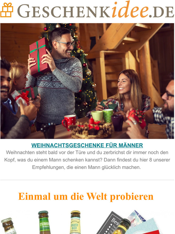 🎁  8 Geschenkideen für Männer