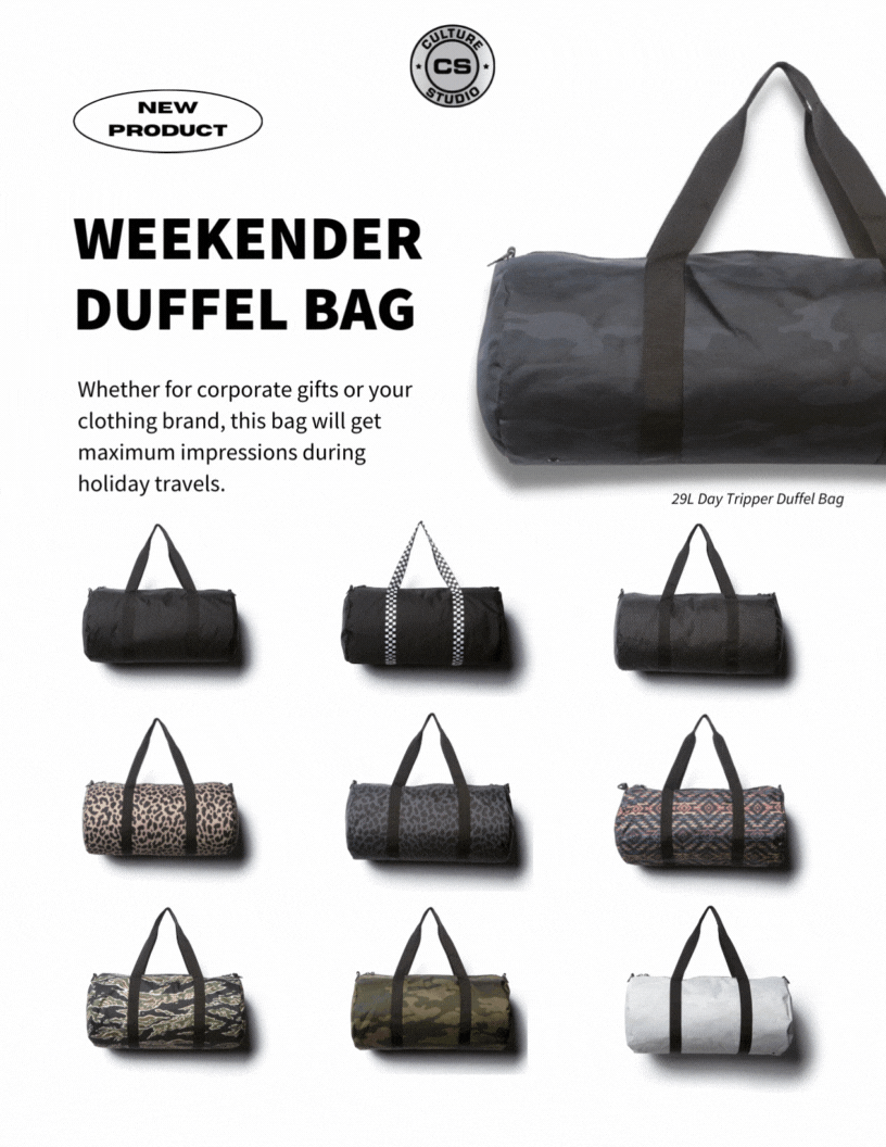 Culture Studio NEW Weekender Bags 👜 Milled