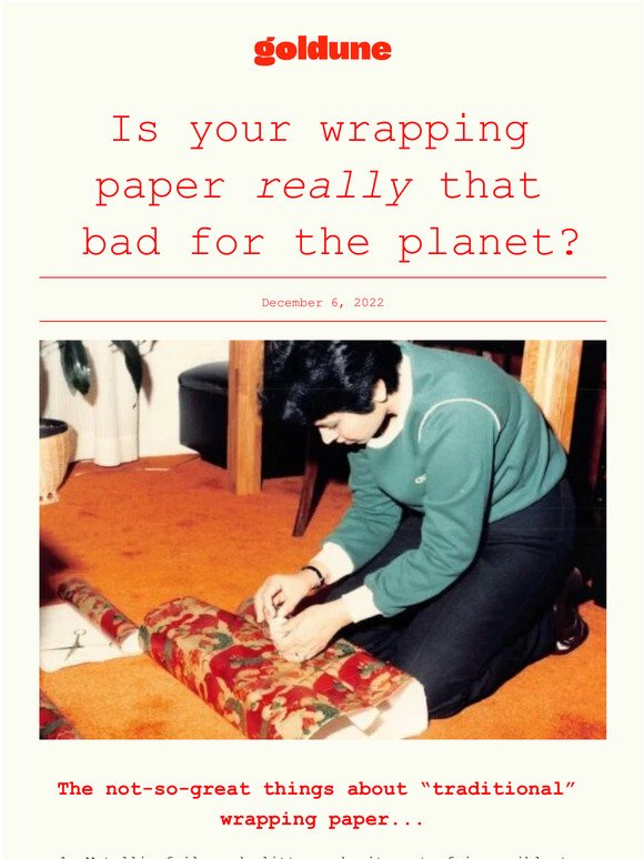 Is your wrapping paper really that bad for the planet?