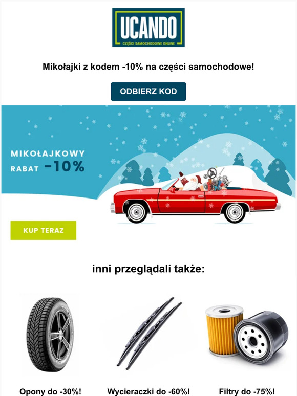 🎅 -10% na Mikołajki w Ucando!