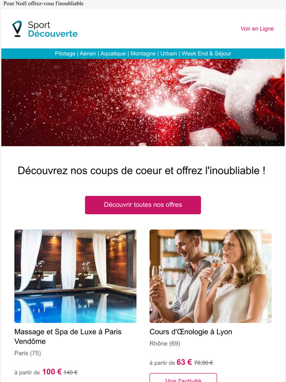 Réussissez vos cadeaux de Noël... Offrez l'inoubliable !