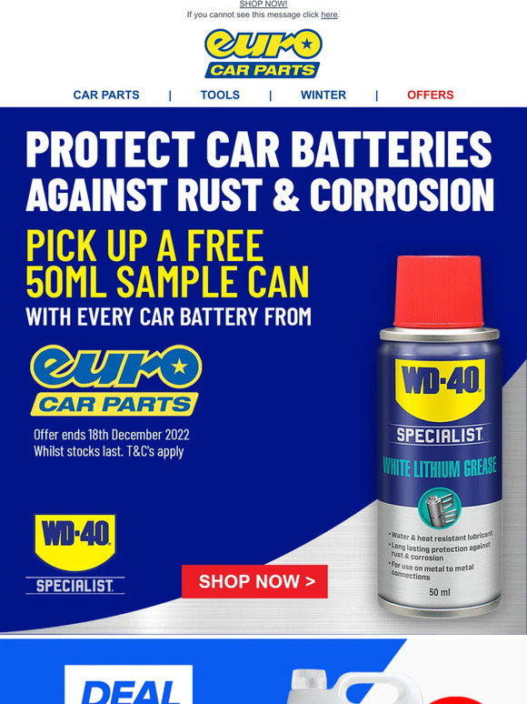 Euro Car Parts Pick Up A FREE WD40 Specialist White Lithium Grease