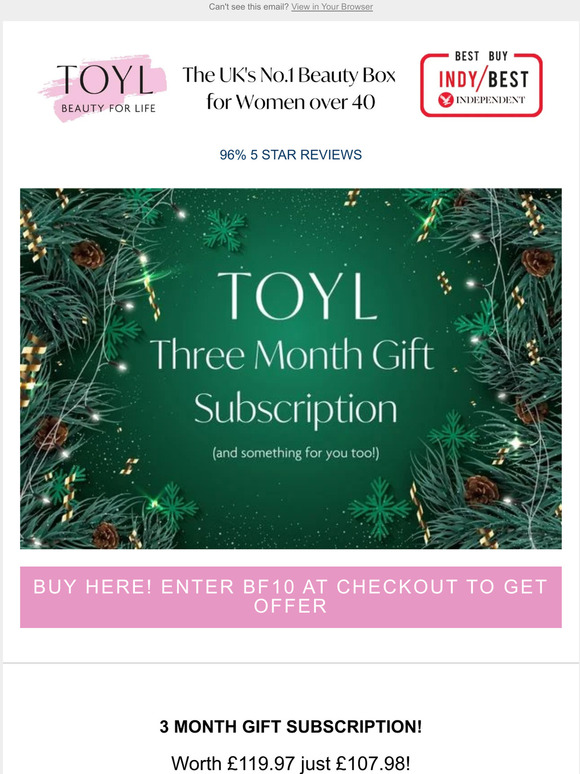 3 Month Gift Subscription - 10% off!
