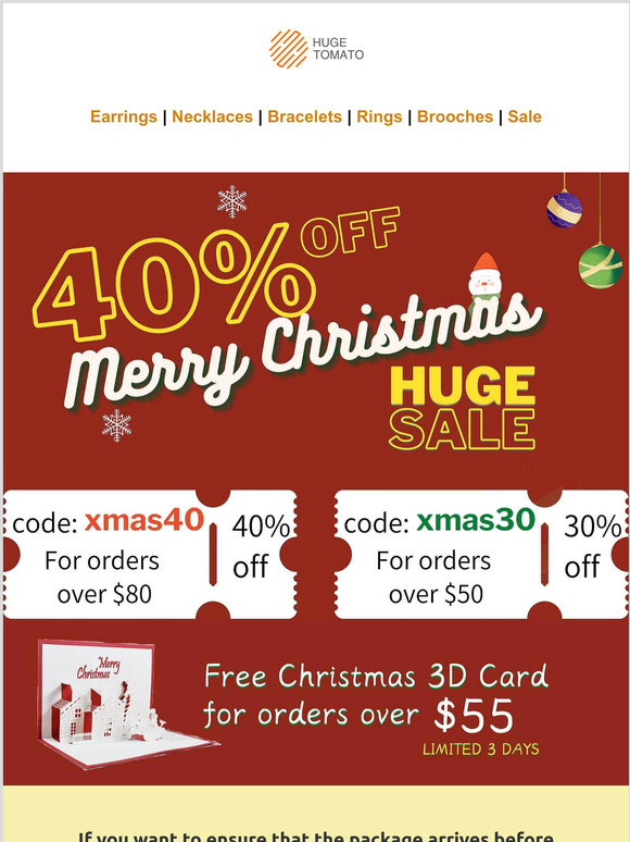 Save 40% in Xmas Sale  🎄